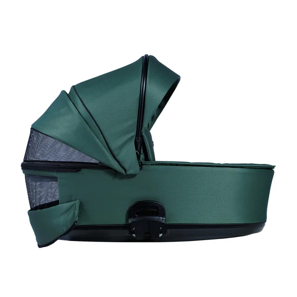 Carrinho de bebê Nordbaby Active Lux verde-floresta com estrutura cromada