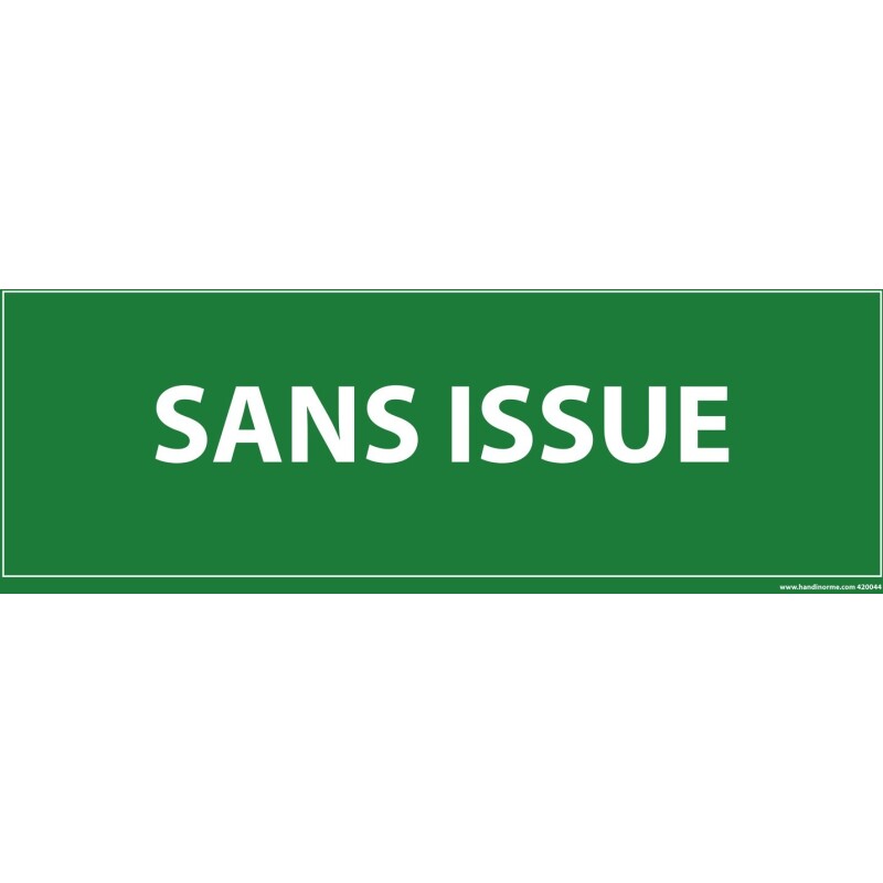 Plaque de porte Sans issue