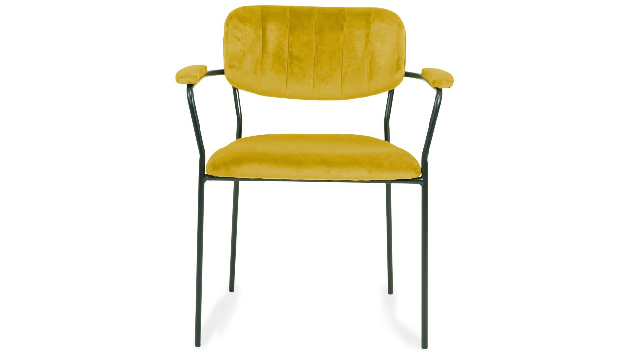 Eetkamerstoel - geel Blanchett B67 x D60 x H79 cm