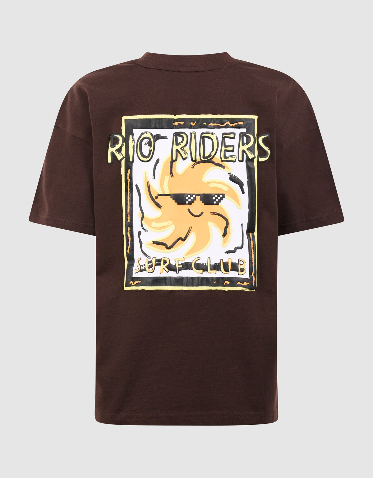 Riders Artwork T-shirt Donkerbruin