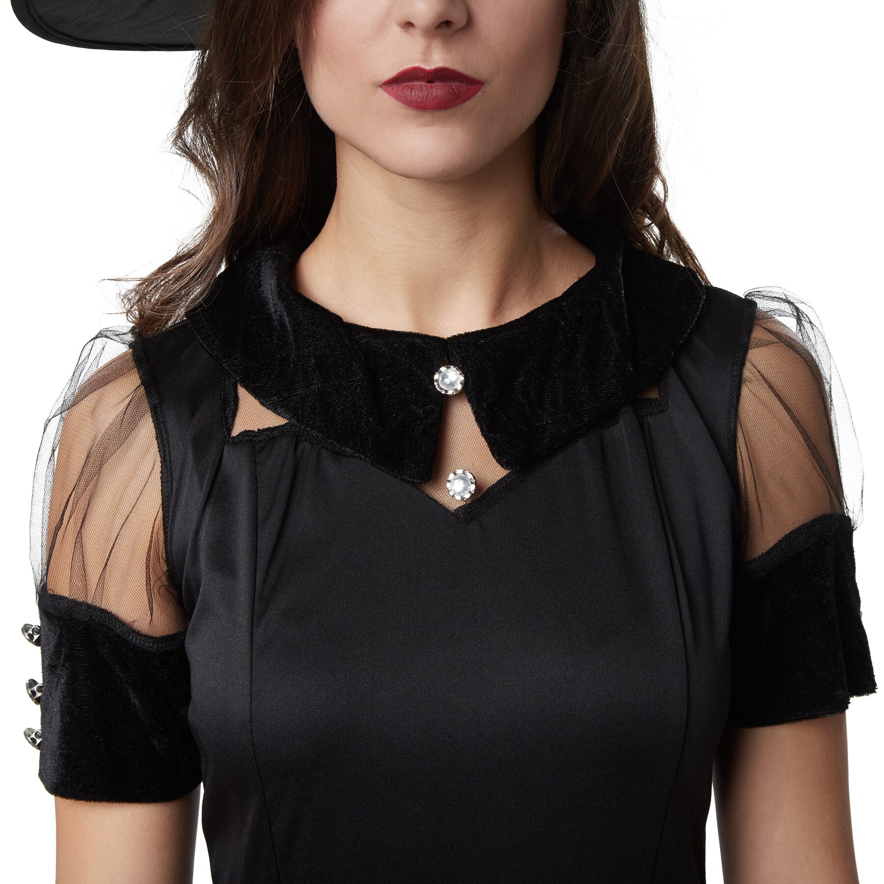 tectake® Frauenkostüm Schwarze Hexe Tarantella