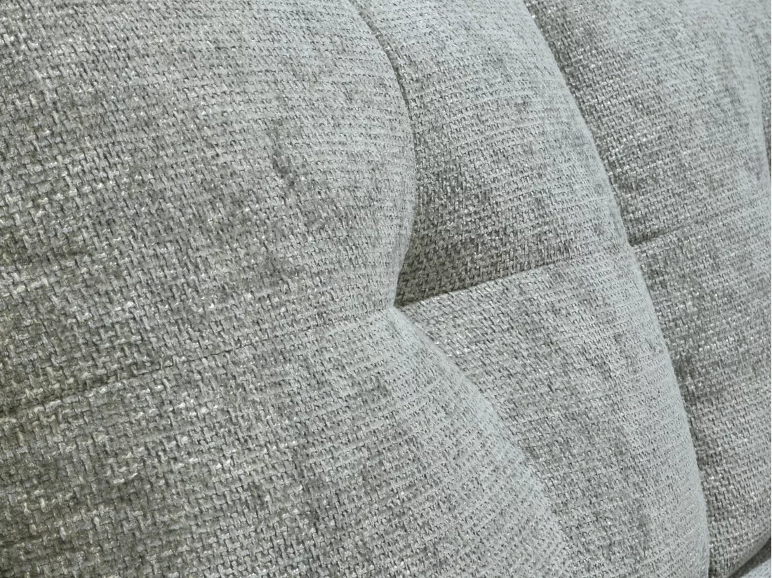 Canapé 3 places en tissu texturé gris avec dossier avance-recule KELOPA