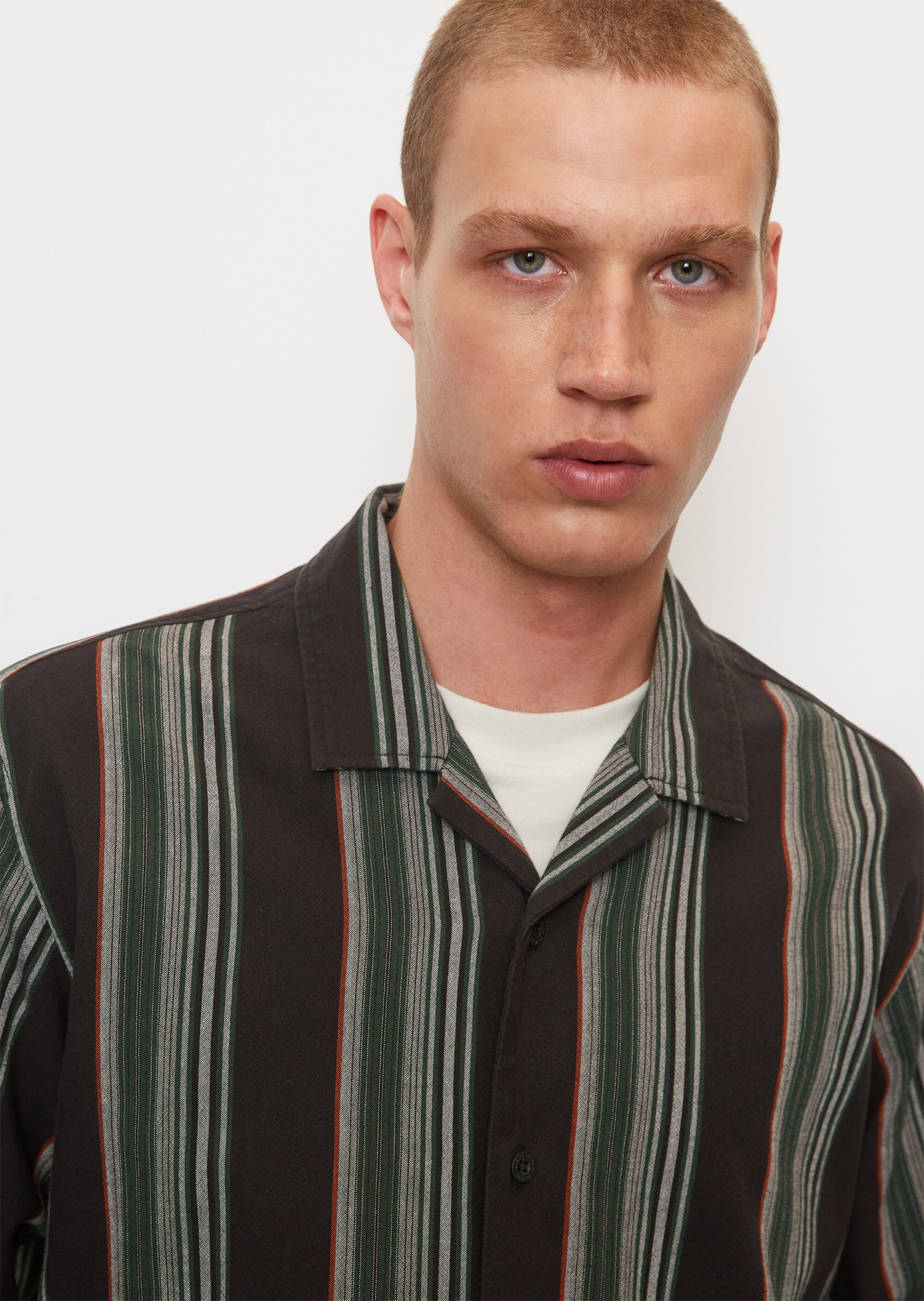 Gestreiftes Overshirt aus Organic Cotton
