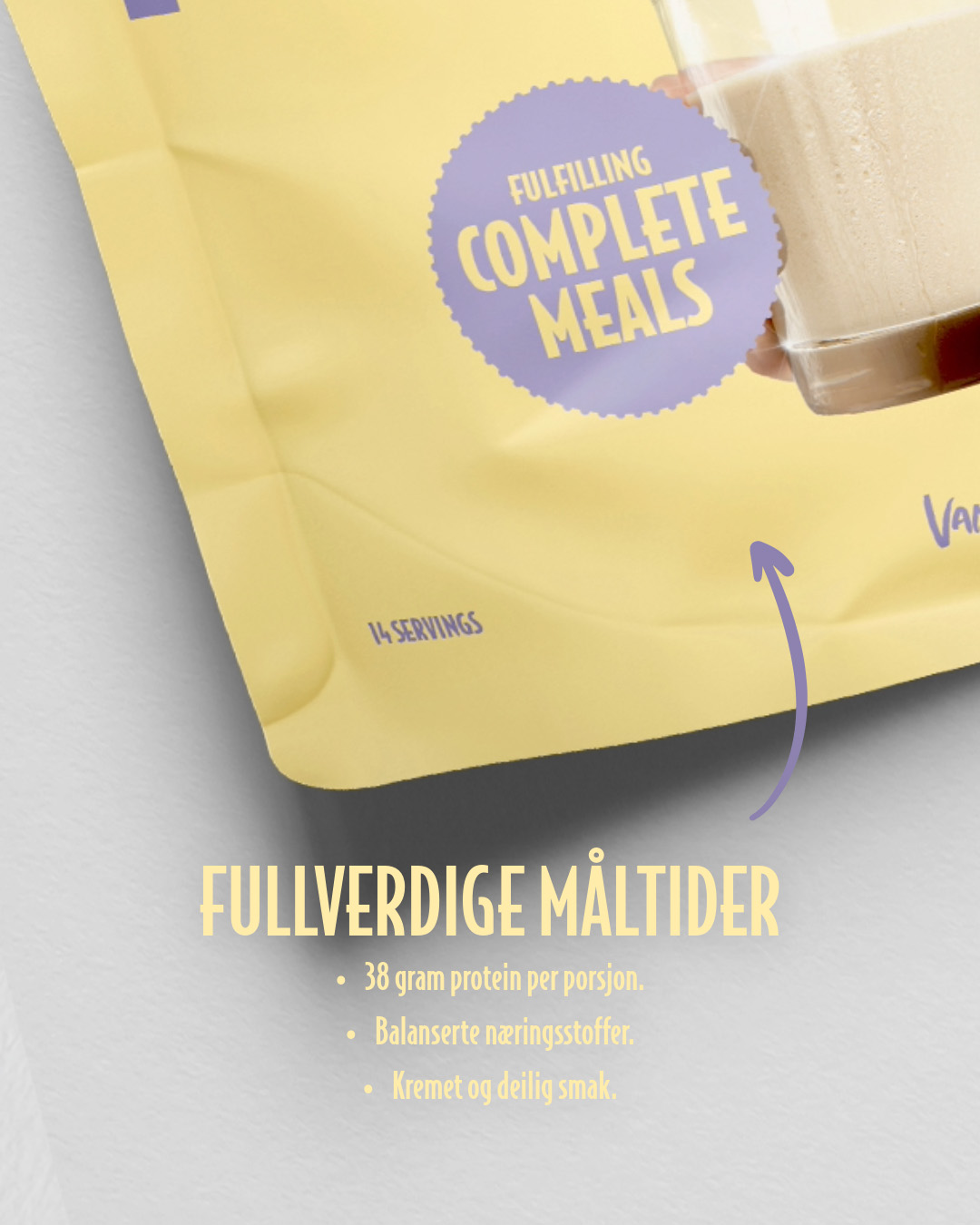 Heey! Vegan Food Shake Vanilla 1,4kg