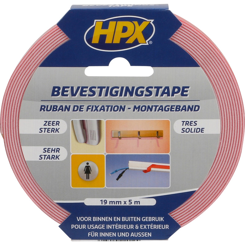 HPX spiegel bevestigingstape 19mmx5m