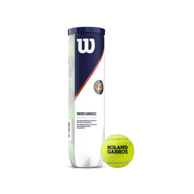 Tube 4 balles Wilson Roland Garros All Court