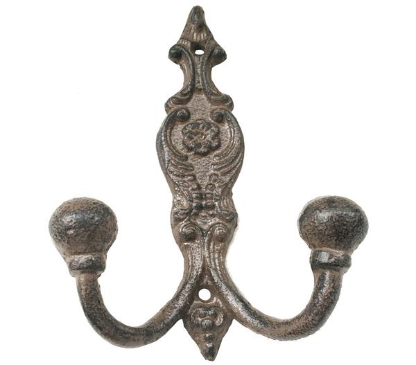 Dehner Gusseisen Kleiderhaken, 11 x 5 x 15 cm