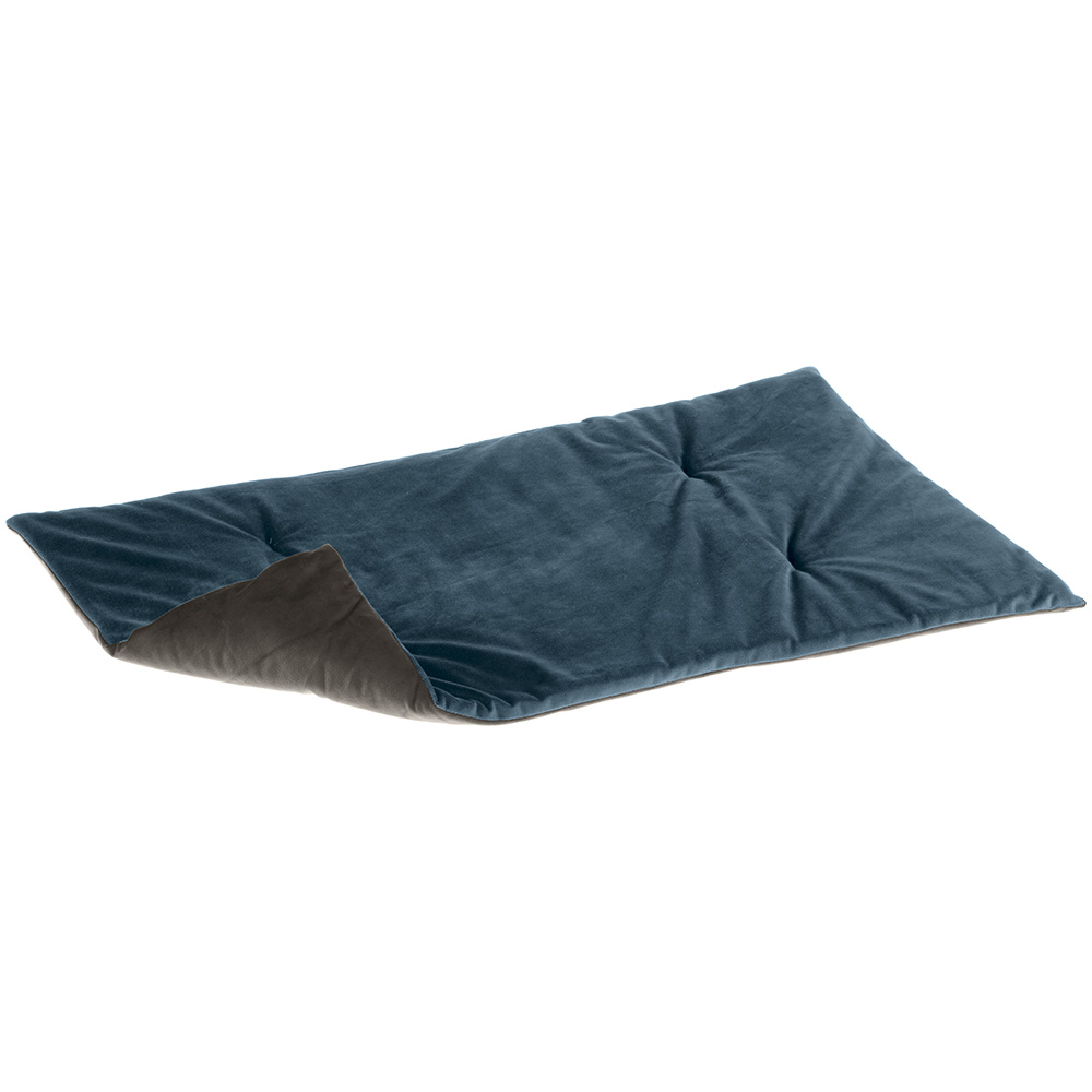 Ferplast couverture pour chiens et chats baron 110, matelas lit pour animaux, double face, velours doux, lavable 110x70 bleu