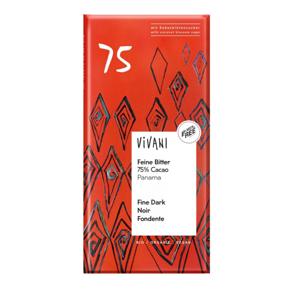 10x Vivani Chocoladereep Puur Biologisch80 gr