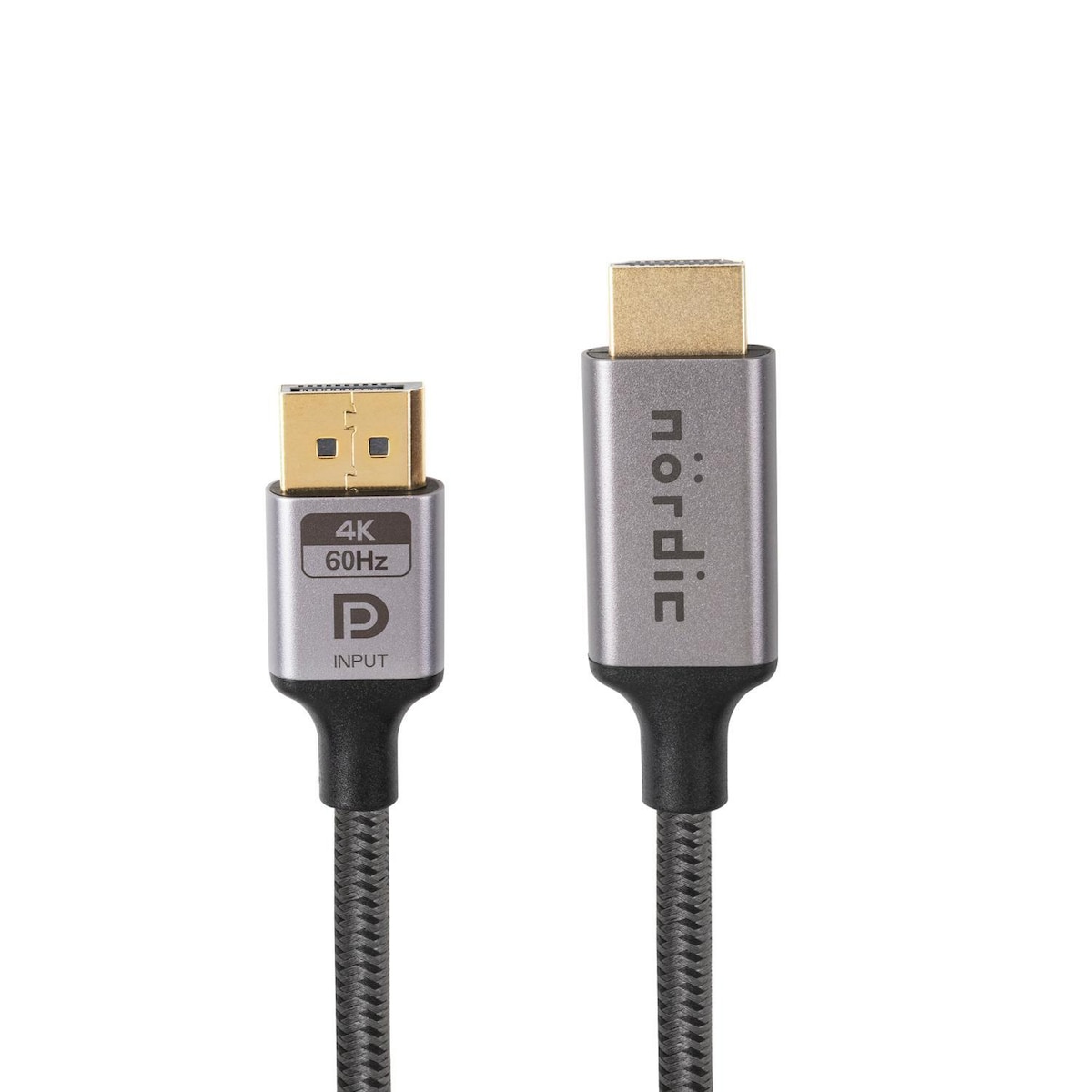 NÖRDIC 2m Displayport til HDMI 4K60Hz Dynamic HDR 18Gbps