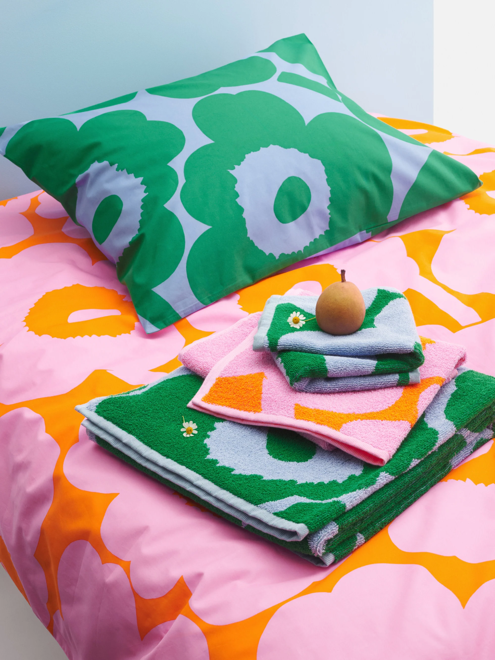 Dubbelzijdig katoenen handdoek Unikko, in verschillende formaten