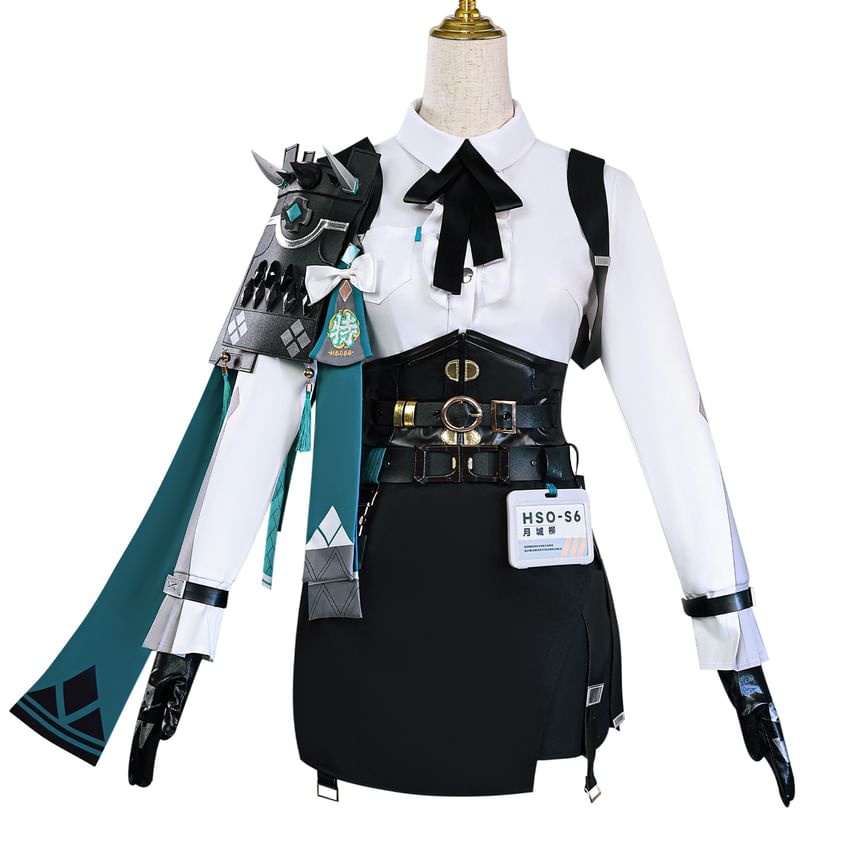 Custaplayu - Zenless Zone Zero Tsukishiro Yanagi Cosplay Kostuumset / Pruik / Schoenen