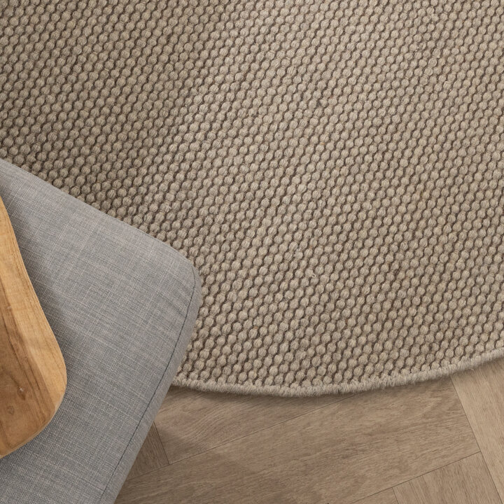Rond wollen vloerkleed - Bliss Beige/Bruin