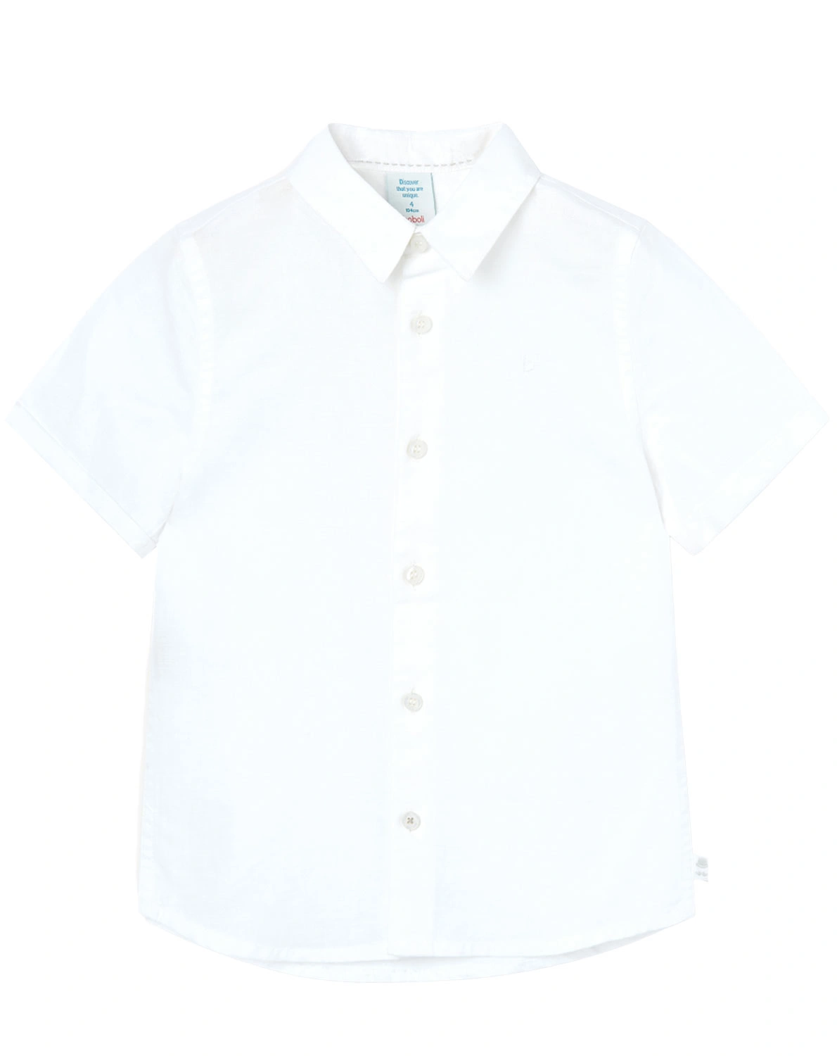 Kurzarmhemd LINEN in weiß