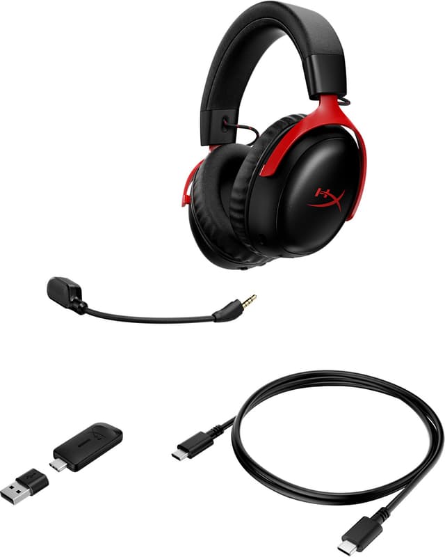 HyperX Cloud III S Trådløst gaming headset (sort/rød)