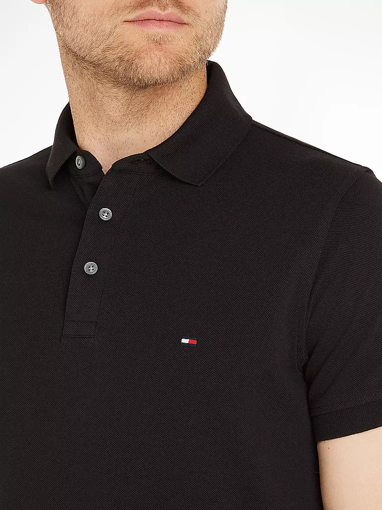 TOMMY HILFIGER Poloshirt Slim Fit schwarz