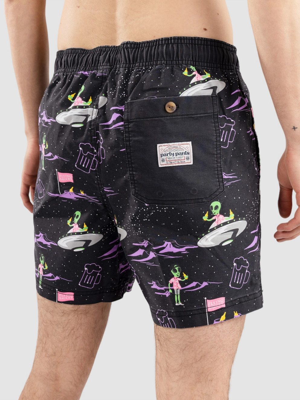 Party Pants Flying Saucey Boardshorts black