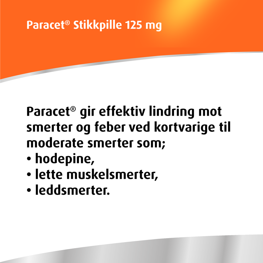 Paracet Stikkpille 125 mg