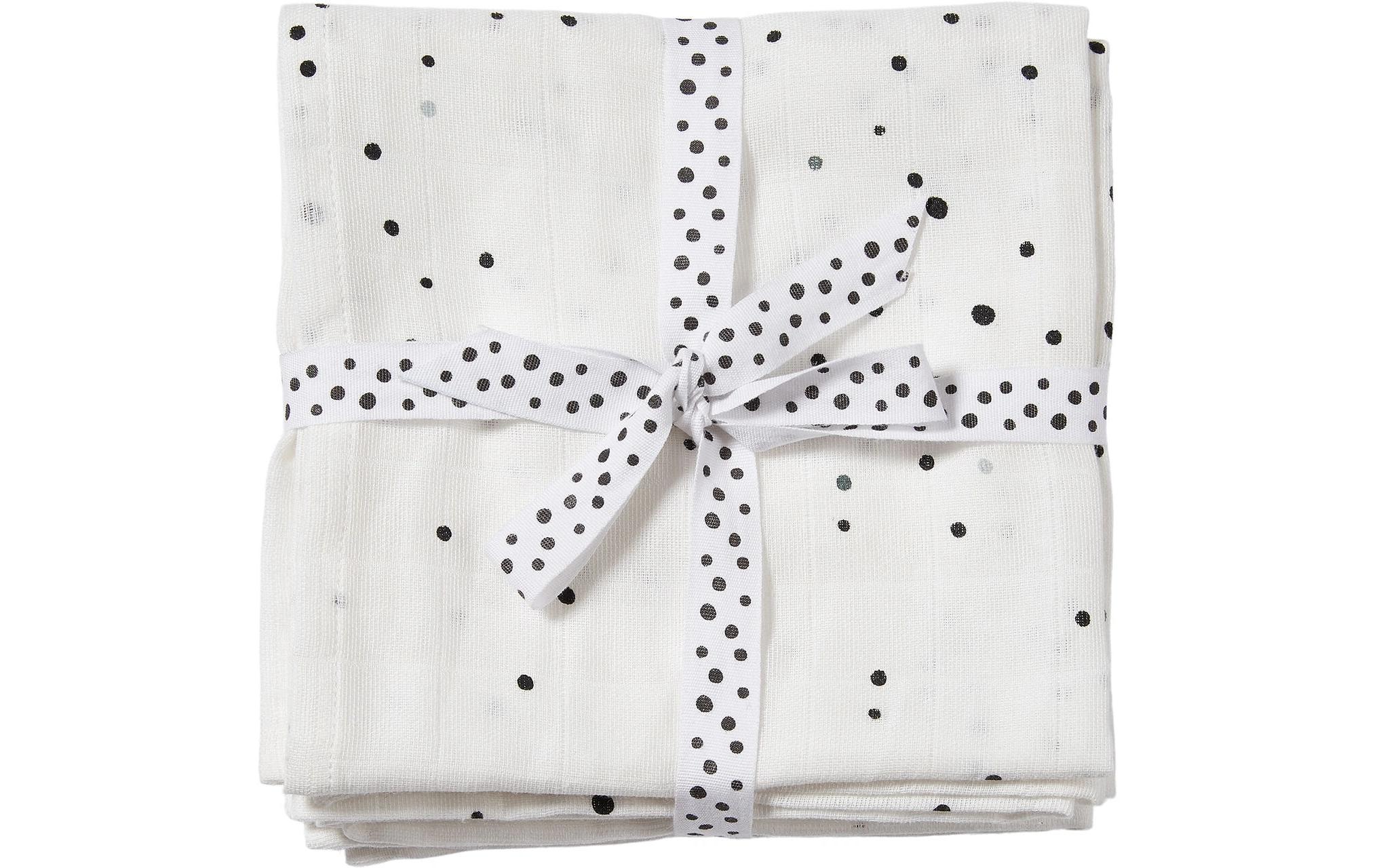 Mulltuch 2er Set Dreamy Dots Weiss 70 cm x 70 cmMultifunktionale Spucktücher