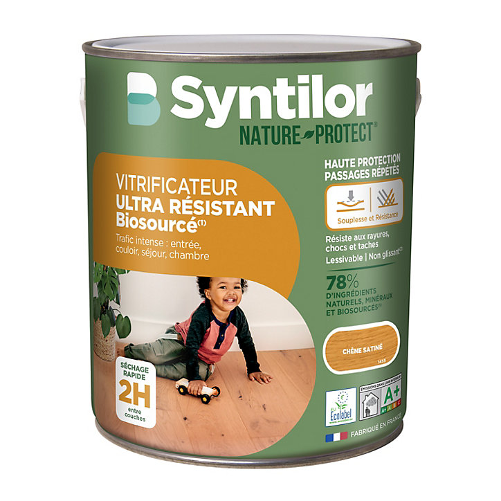 Vitrificateur Syntilor ultra résistant biosourcé Nature Protect chêne satiné 2,5L