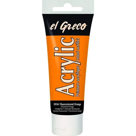 KREUL el Greco Acrylic Fluoreszierend Orange 75 ml Tube