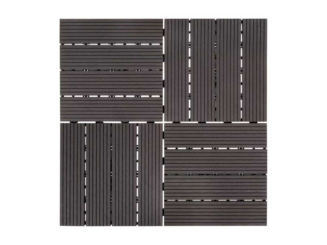 Caillebotis ATELETA Composite bois-plastique (WPC) Gris graphite