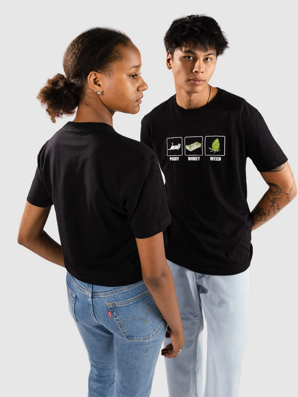 RIPNDIP Pussy Money Weed T-Shirt black