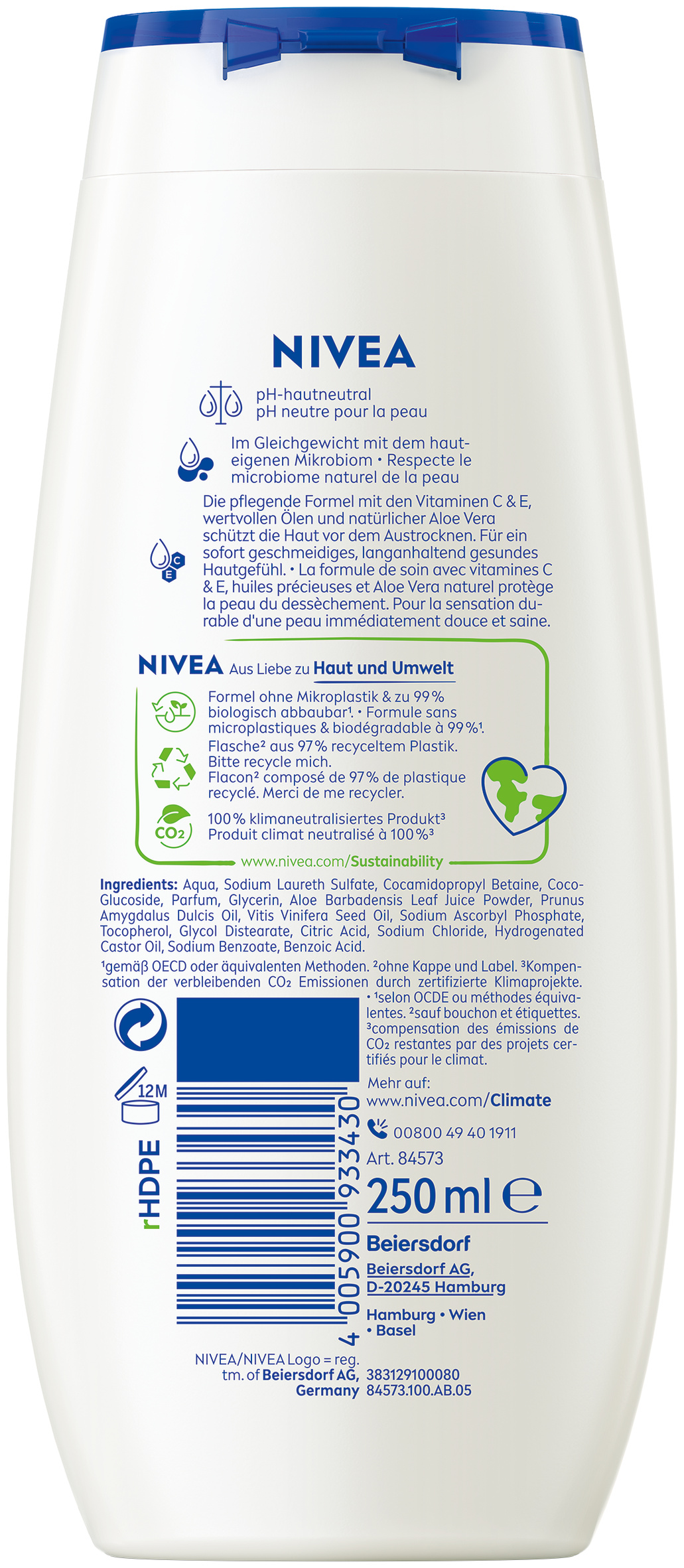 Nivea Pflegedusche Creme Aloe 250 ml