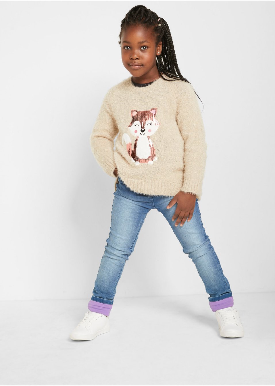 Jean thermo fille avec doublure jersey