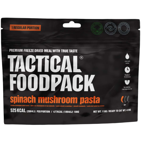 Repas lyophilisé TACTICAL FOODPACK SPINACH MUSHROOM PASTA 110G UNI