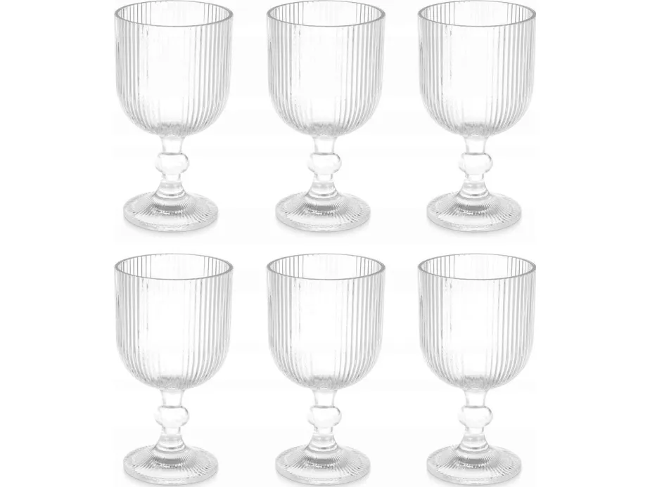 Vivalto Stribet vandglas, 370 ml, 6 stk