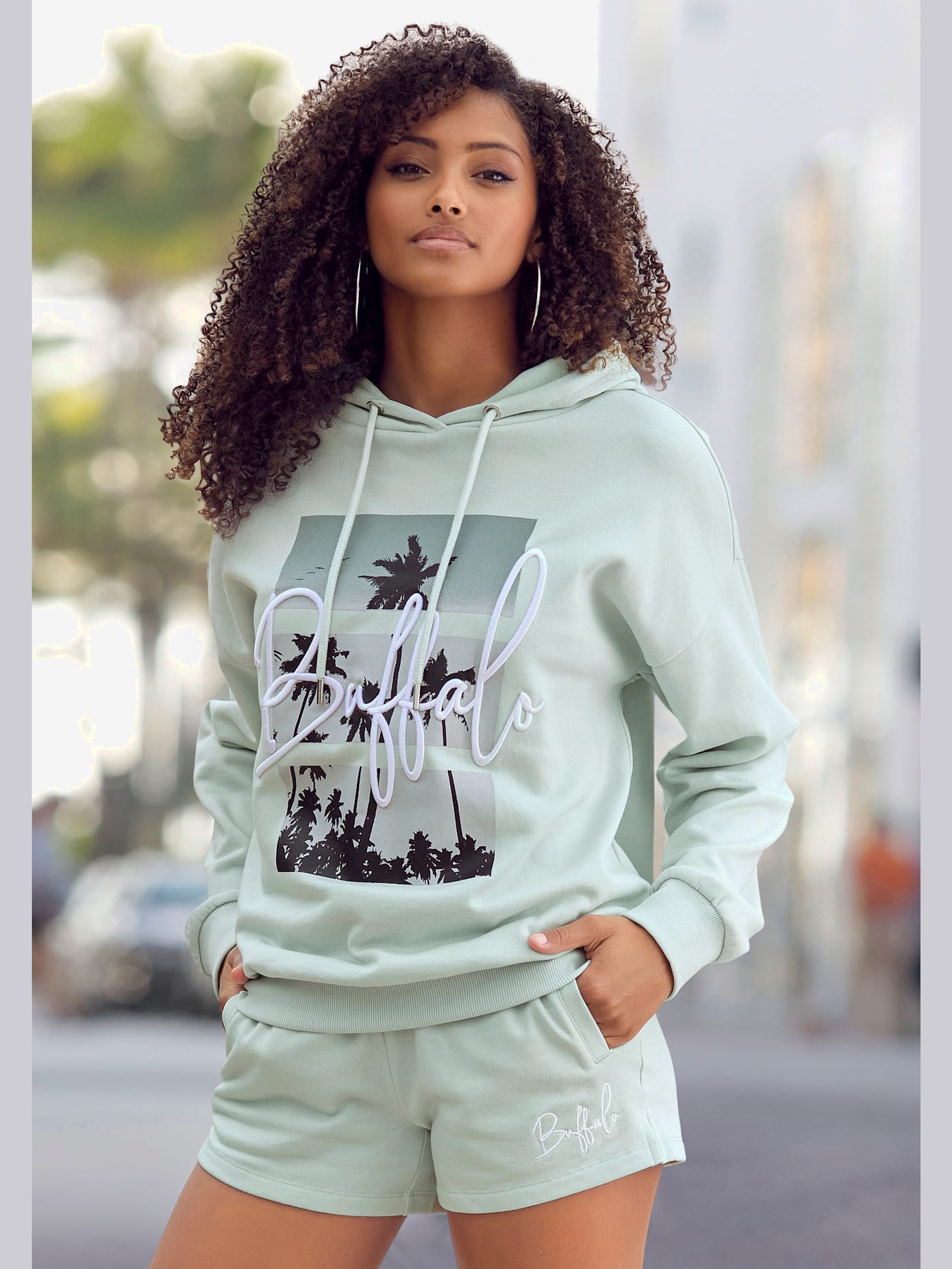 Short décontracté short d'intérieur avec logo brodé