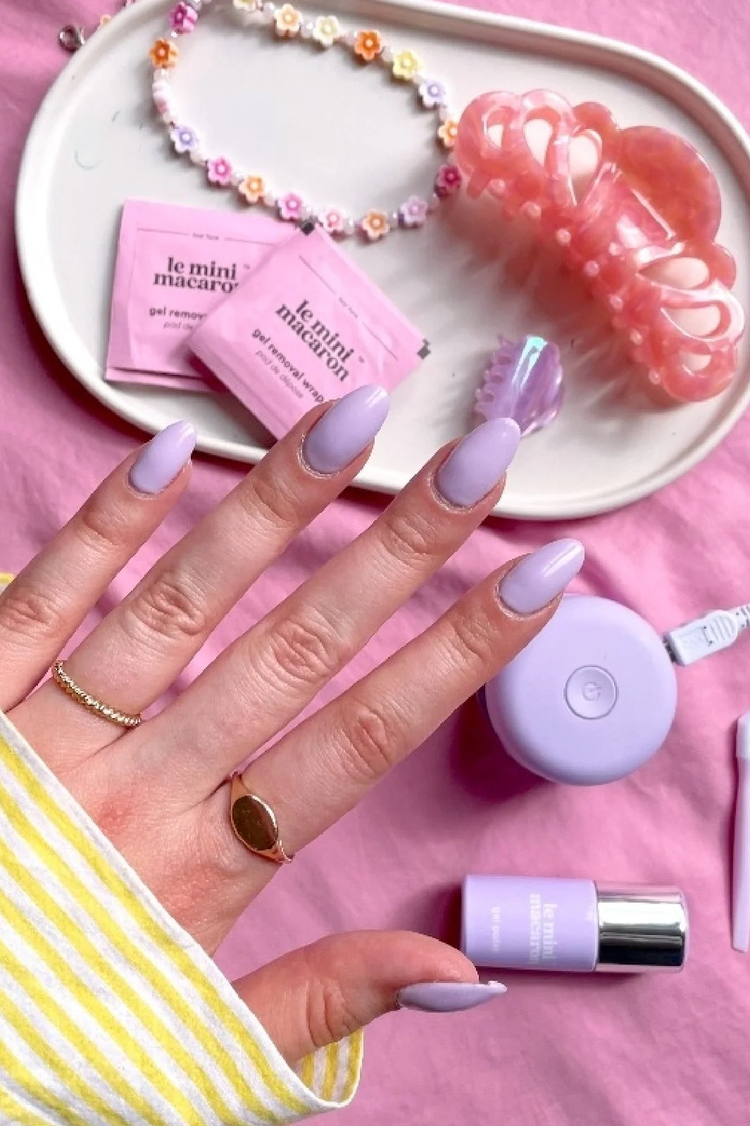 Le Mini Macaron Gel Manicure Kit lilac blossom