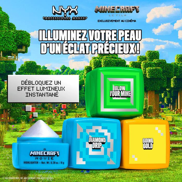 MINECRAFT , LE FILM HIGHLIGHTER CRÈME