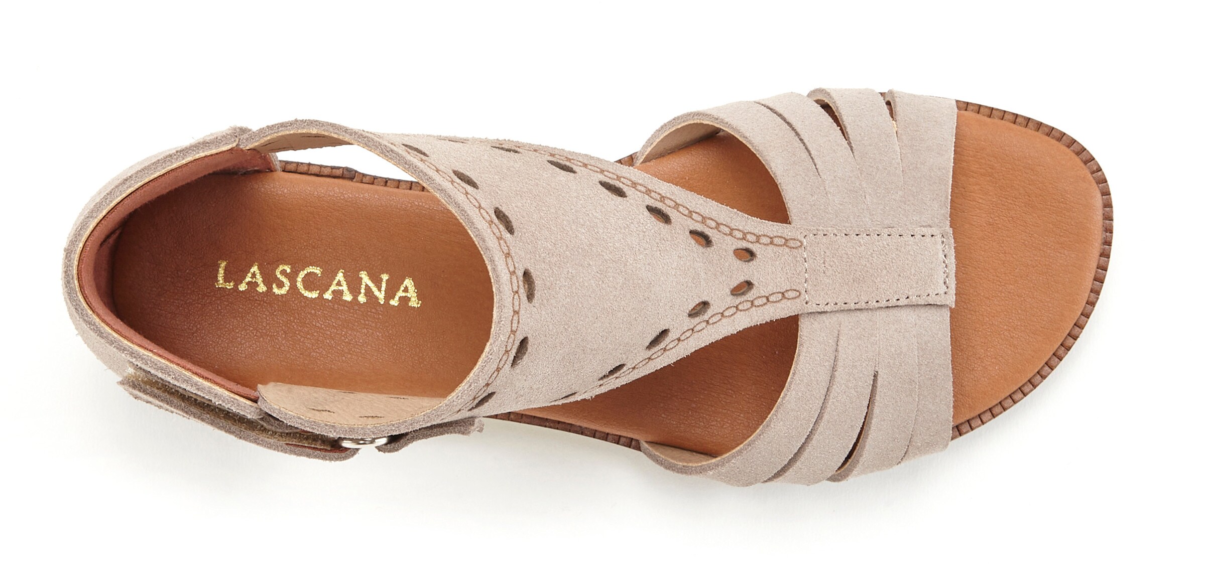 LASCANA Sandale in taupe