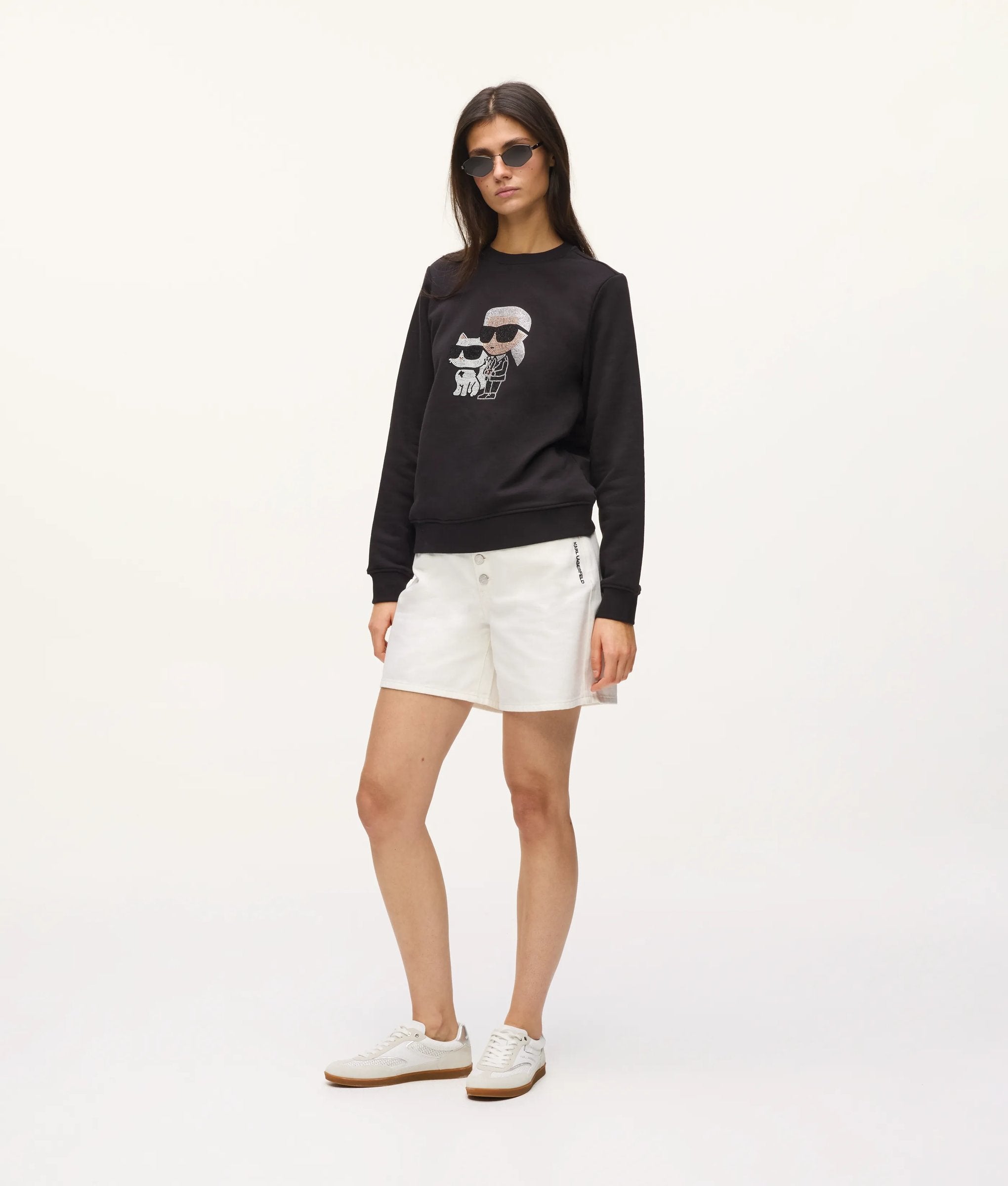 Ikon Karl & Choupette sweatshirt met strass