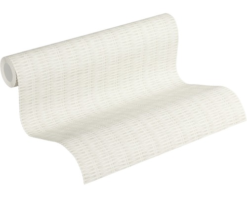 Vliesbehang 37393-1 New Walls Rotan witgrijs