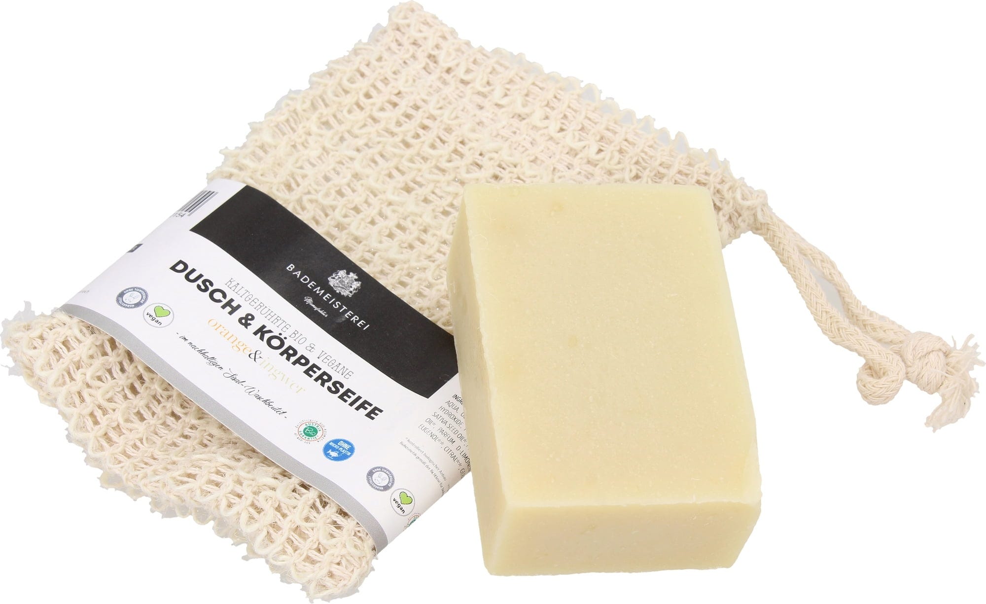 Bademeisterei  Bio Dusch- & Körperseife, Orange & Ingwer (100 g)