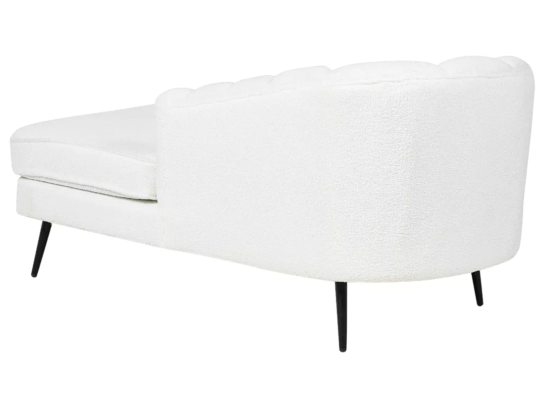 Divan côté droite en bouclé blanc cassé ALLIER