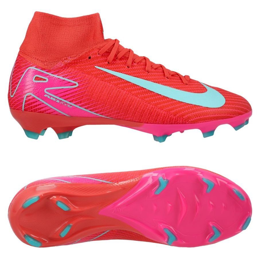 Nike Air Zoom Mercurial Superfly 10 Pro FG Mad Energy - Rouge/Vert