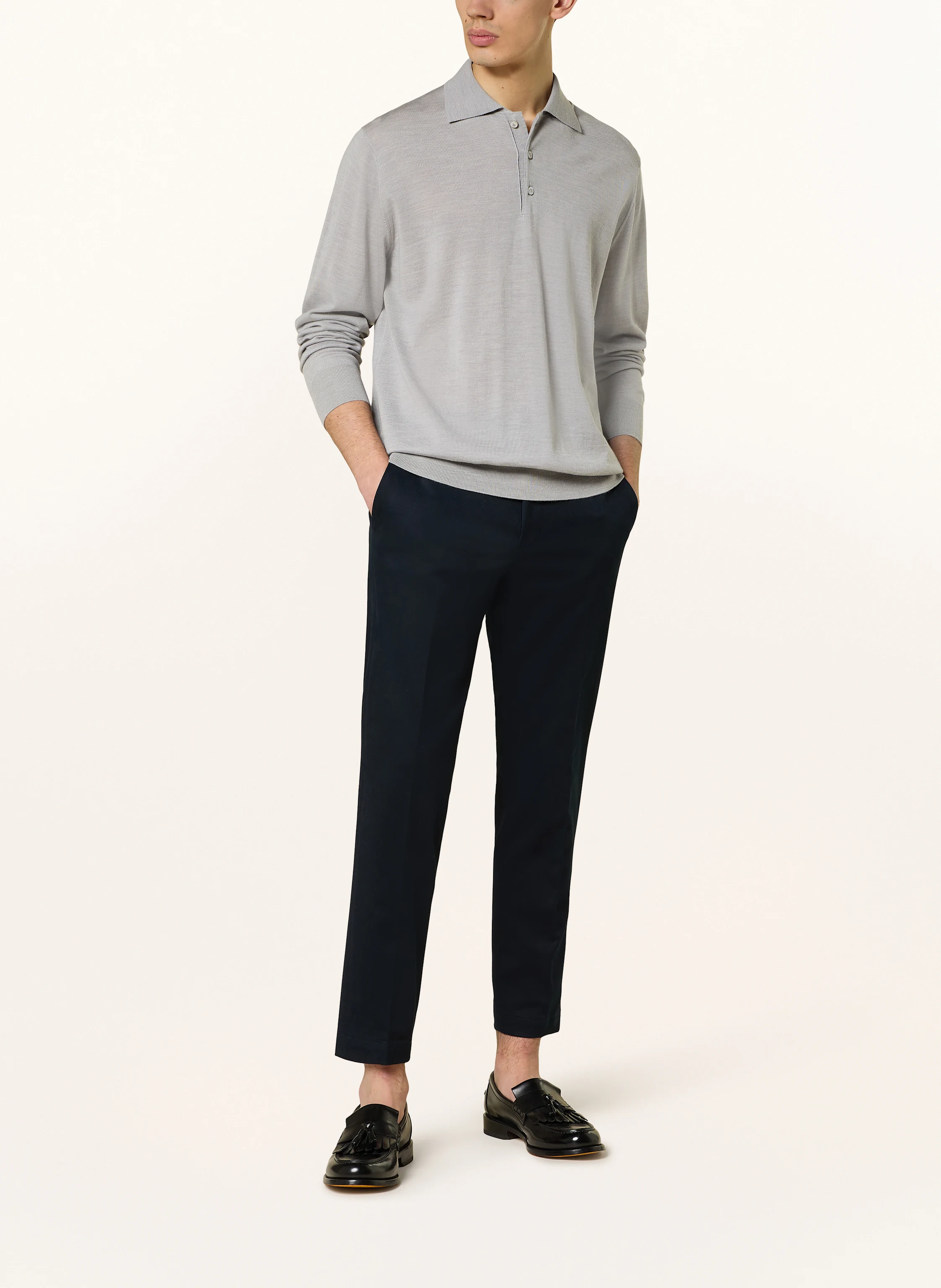 ETON Strick-Poloshirt aus Merinowolle