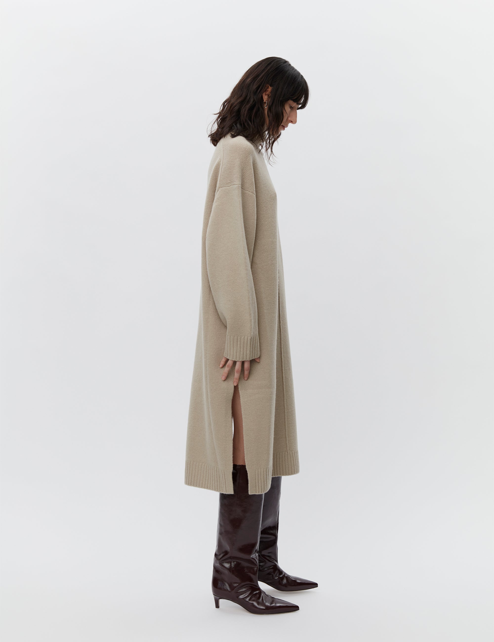 DAY Birger et Mikkelsen  Shawn strikkjole - Taupe Mel