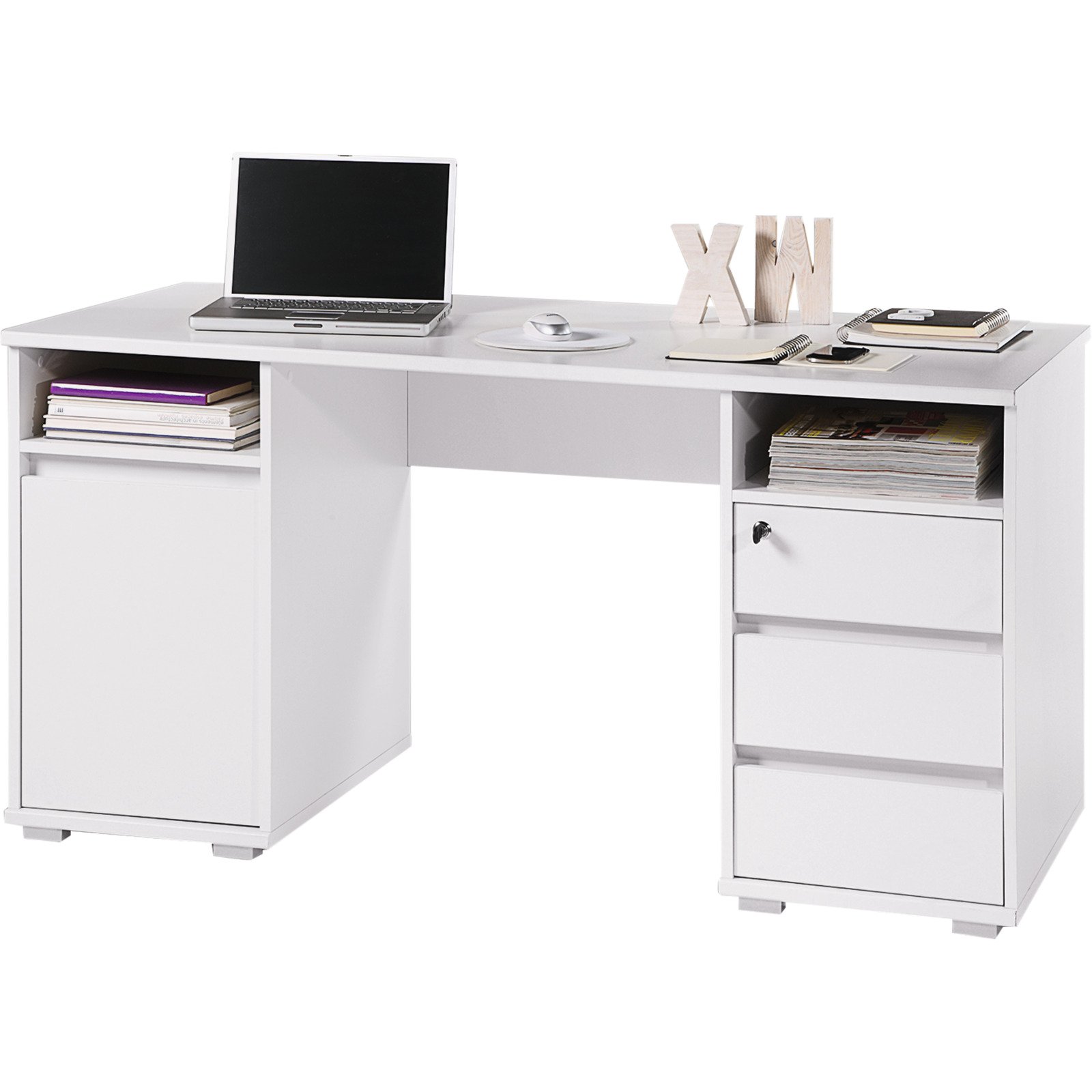 Schreibtisch Paris Dekor weiss 145 x 76 x 65 cm