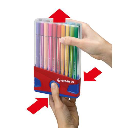 STABILO® Pen 68 Color Parade, Kunststoffbox mit 20 Stiften