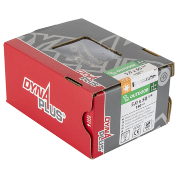 Dynaplus xtreme Vlonderschroef platkop AR-Bronze Coating TX-25 5.0x50 150 stuks