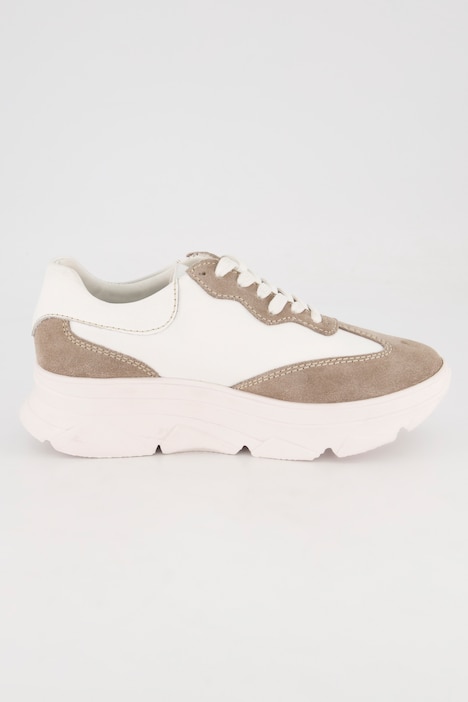 Leder-Sneaker, Chunky-Sohle, Weite H