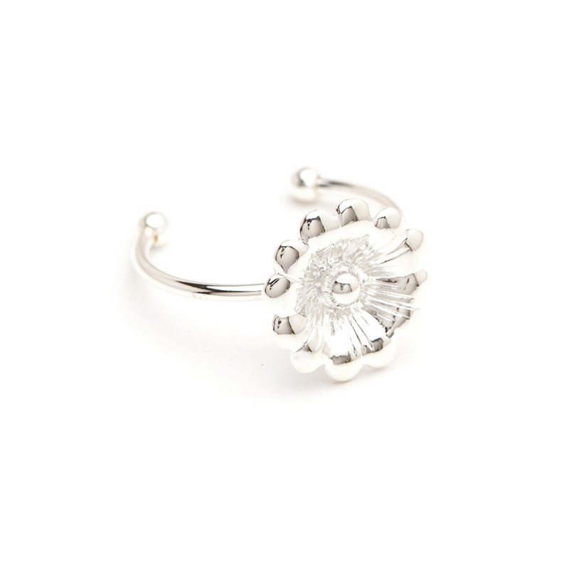 bague fleur plaqué argent - THÉIA