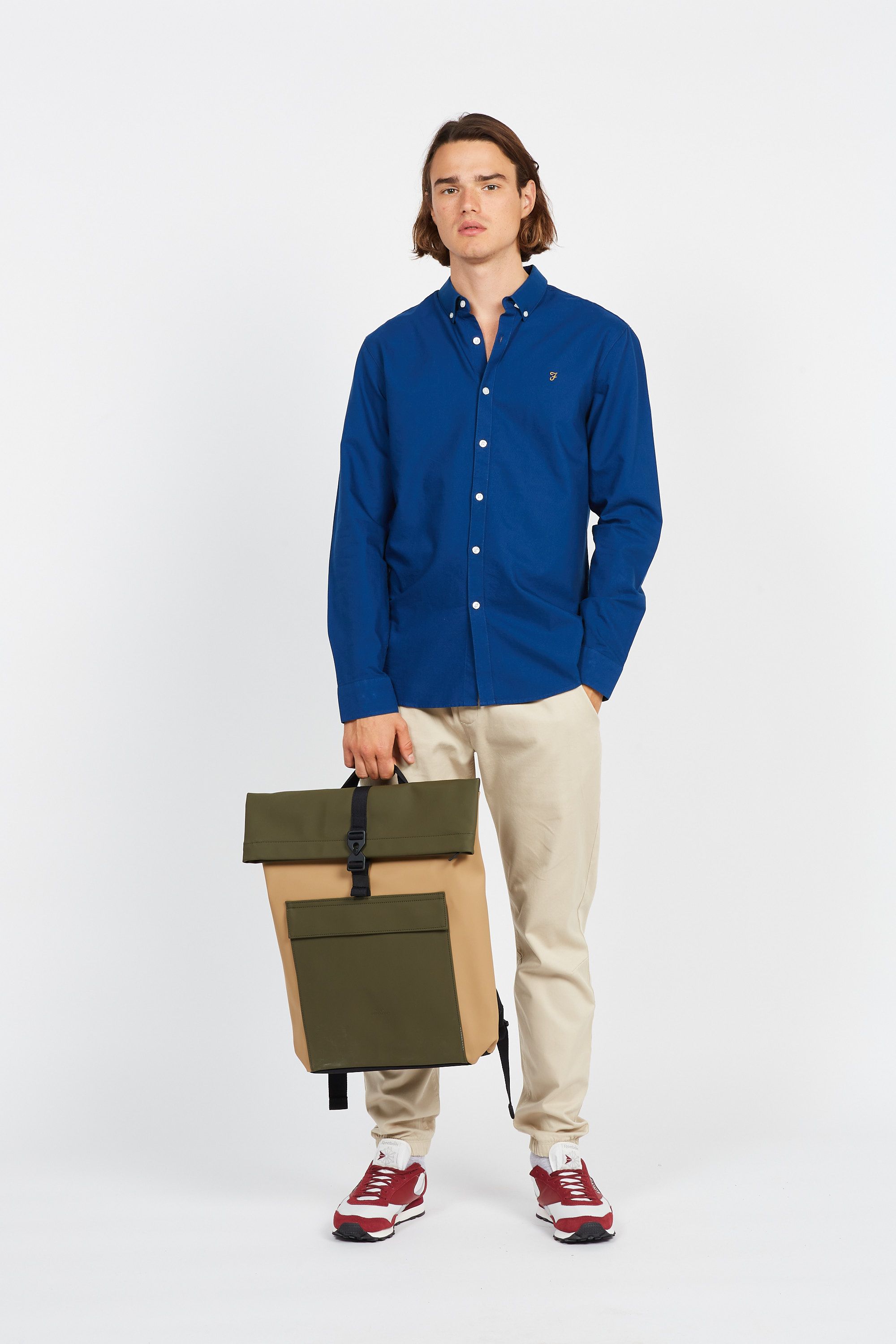FARAH Chemise BREWER Bleu