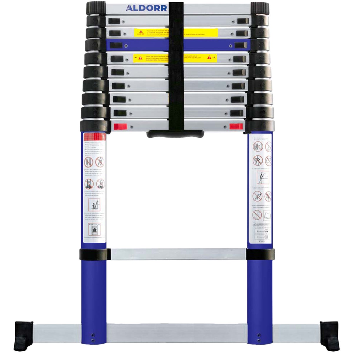 ALDORR Home - Telescopische ladder van 3,20 m - Multifunctionele ladder - Draagvermogen tot 150 kg - Soft-Close-systeem