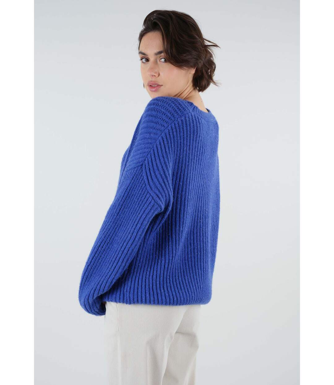 Pull oversize en maille brillante HAPPIA